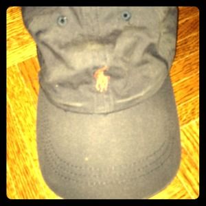 <SOLD> Ralph Lauren navy blue baseball hat w red