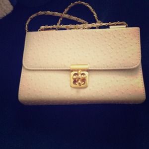 White and gold clutch