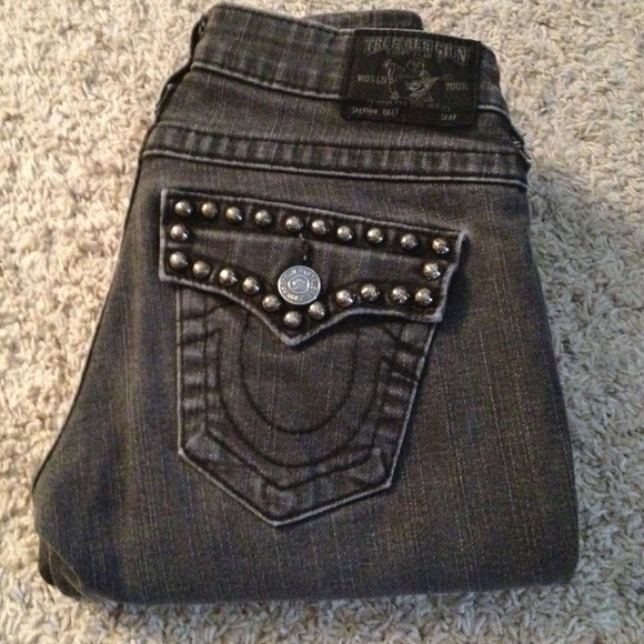 ✨SOLD✨Charcoal color true religion skinny jean