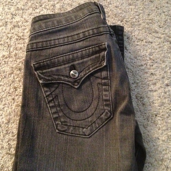 True religion gray skinny jean