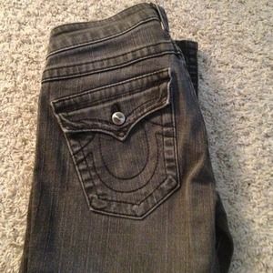True religion gray skinny jean