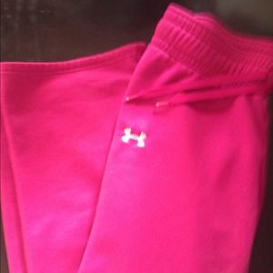 Pink under armour sweat pants!