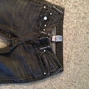 Dark grey true religion skinny jean