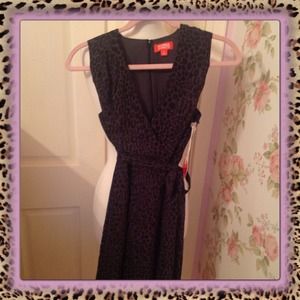 Kirna Zabete Leopard Kiss Print Wrap Dress