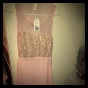 Pink and gold dress