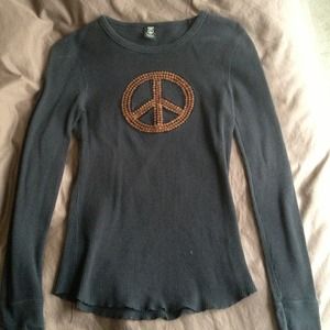 Lucky Brand "peace" thermal shirt
