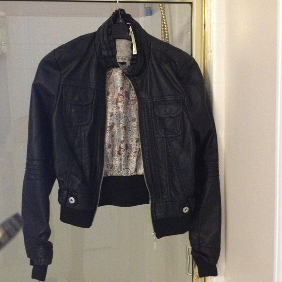 Black leather jacket