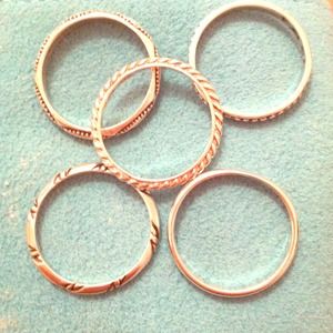 Sterling silver stackable rings