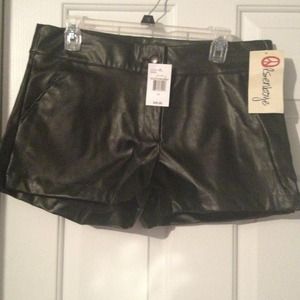 RESERVED Leather shorts with tags!