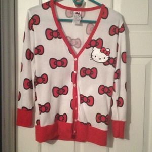 ❤RESERVED❤Hello Kitty button-down sweater!