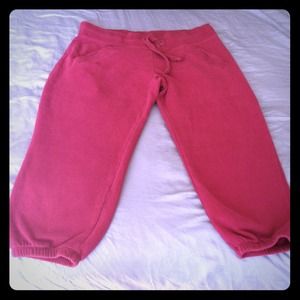 Victoria's Secret Sweat Pants Crop Maroon/Red