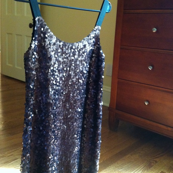 Theory Bronze Sequin Sheath Dress - Picture 1 of 4