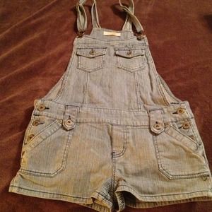 denim overall shorts