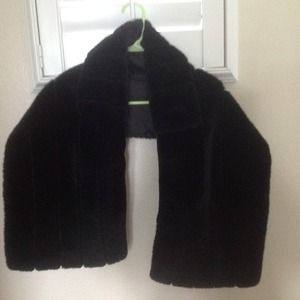 Black Fur Scarf