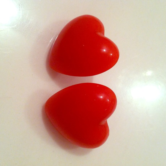 Large heart earrings