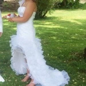 White high-low dress