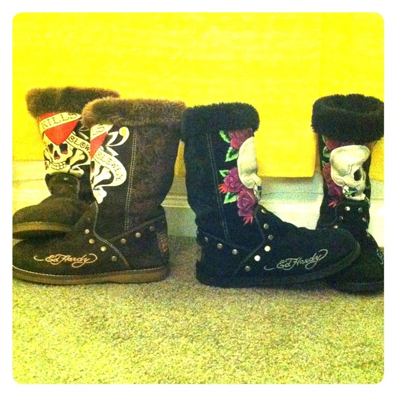 🎀BUNDLE🎀Ed Hardy boots💖