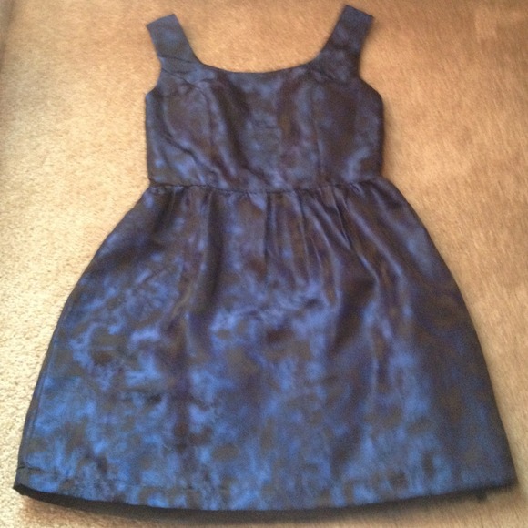 Black and blue party dress