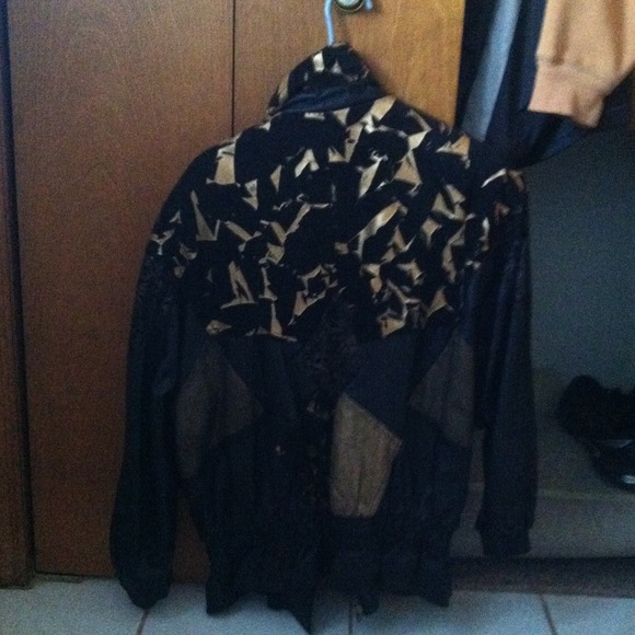 Leather winter coat