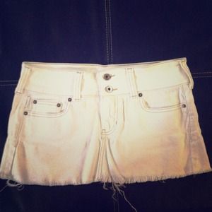 White jean skirt
