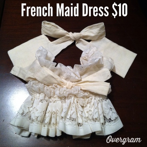 Cream frenchmaid doggie fit