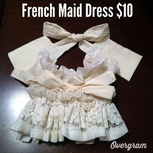 Cream frenchmaid doggie fit