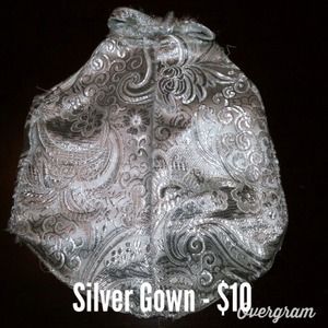 Silver doggie gown