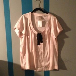 H&M pink silk shirt with now. Brand new