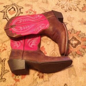 Ariat boots red and brown
