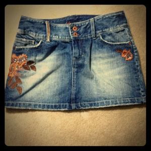 AE Denim Mini w/ Embellishments
