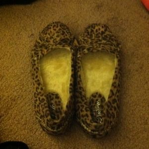 leopard print moccasins 7 1/2