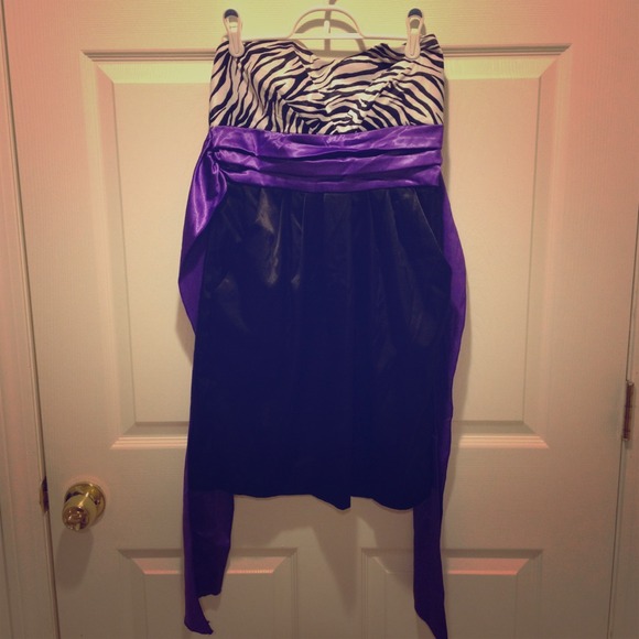 Purple zebra formal dress! <3