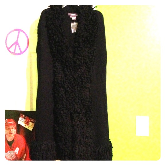 💕Black long sweater vest! Good for this season!