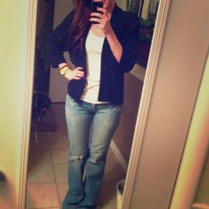 Bundle 575 Denim Jeans, bracelets, yellow top