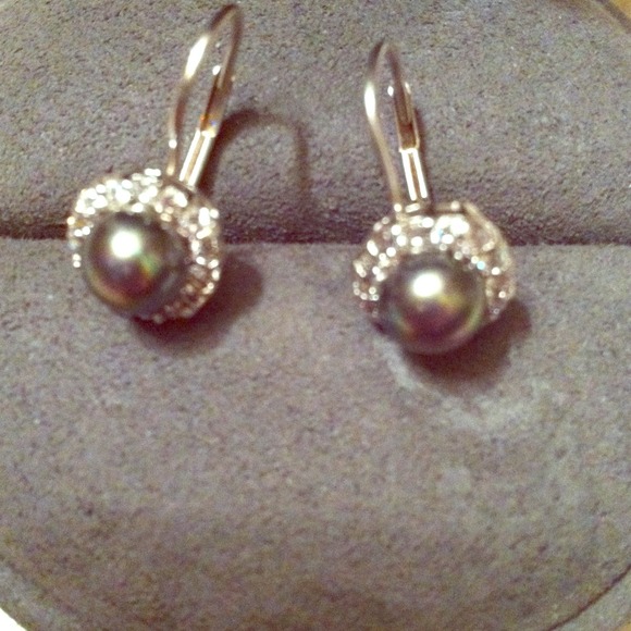 SOLD Black Pearl Earrings