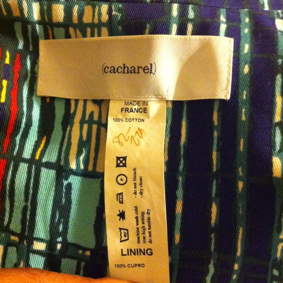 CACHAREL multicolor full length coat with belt - Picture 3 of 3