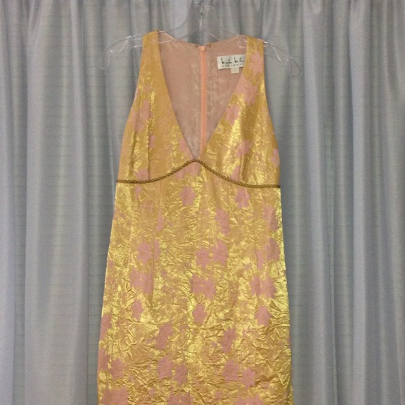Gold and pink Nicole Miller dress - Picture 2 of 4