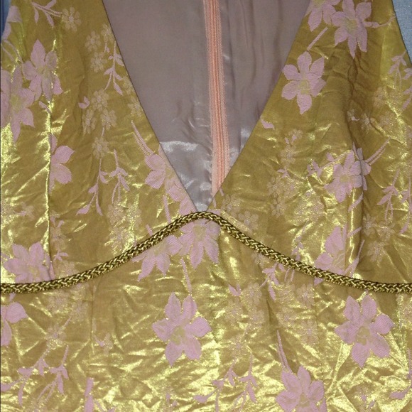 Gold and pink Nicole Miller dress - Picture 3 of 4