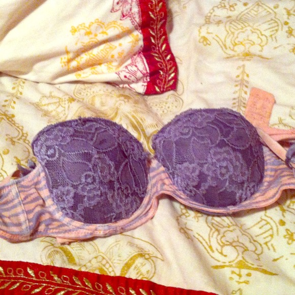 Purple laced bra