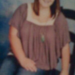 Brown flow lace knit top