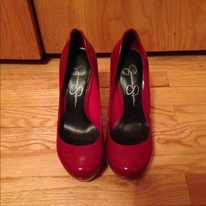 Jessica Simpson red heels
