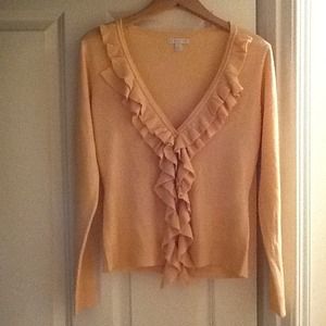 NWOT tangerine with raffles top