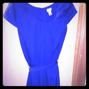H&M blue satin dress