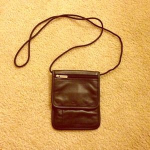 Brookstone leather cross body