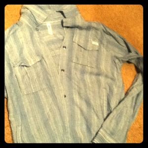 RVCA light blue long sleeve button up