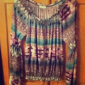 Southwest print top