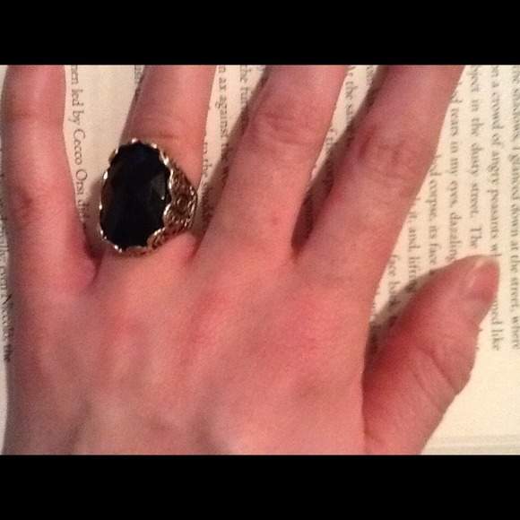 Black and silver ring