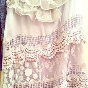 RESERVED Gray/silver mixed lace dress