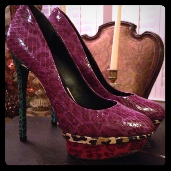 Authentic Brian Atwood leopard print python $SOLD$