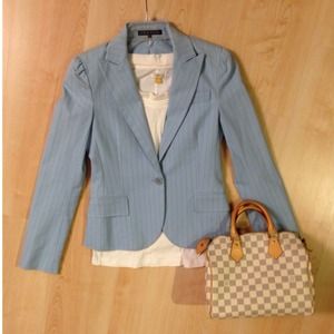 ❌SOLD - Theory Blue Pinstripe Blazer - Size 2